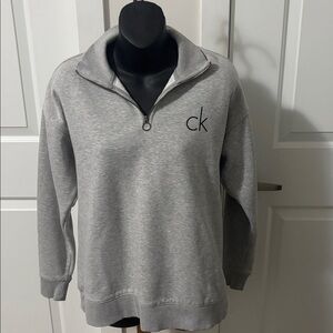2/$20 Calvin Klein 3/4 Zip Grey Sweatshirt
